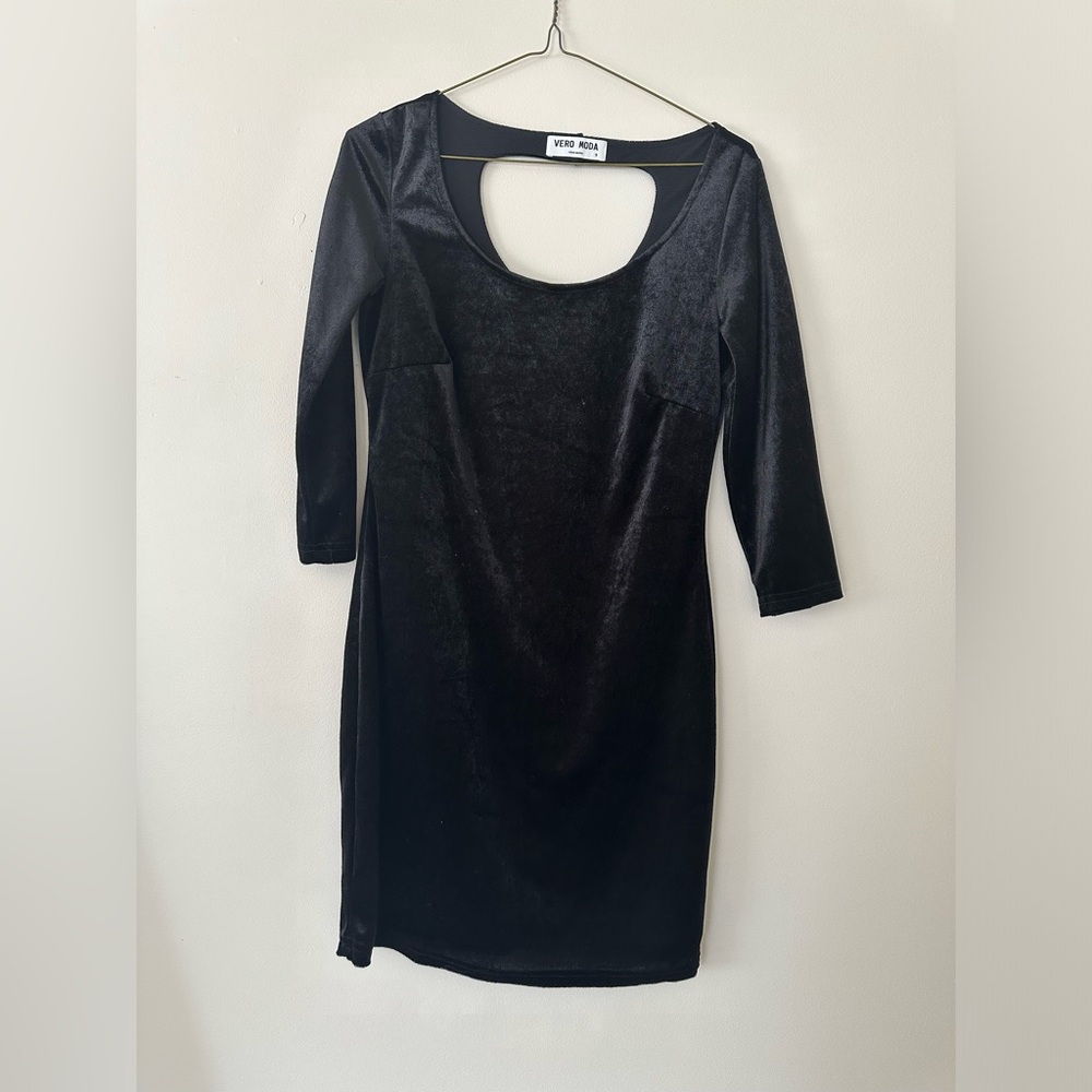 Black Mini Velvet Dress